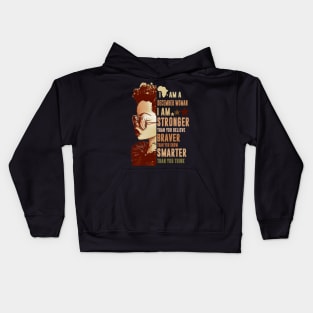 I Am A December Woman Stronger Smarter Kids Hoodie